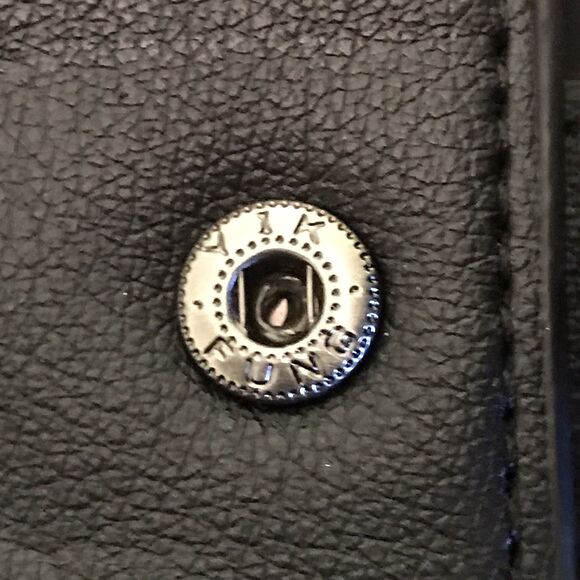 VTG. Yik Gung Blue Jean Y2K Denim Zip Around Wristlet Wallet Travel Organizer - Picture 6 of 9